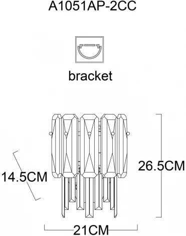 Бра Arte Lamp Nicoletta A1051AP-2CC (220V, хрусталь, подвески)