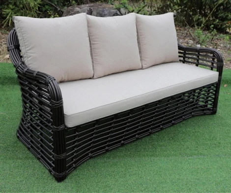 "Ницца" диван из искусственного ротанга трехместный, цвет бронзовый 4SIS арт.УТ-00006753