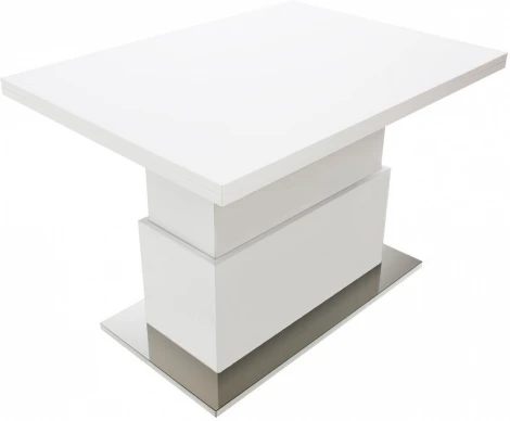 Стол-трансформер Левмар Slide D78/S95 белый/ опоры сатинированная сталь