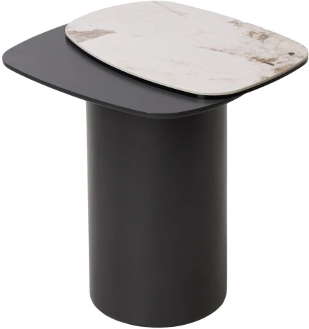 Стол кофейный ARVID PANDORA  керамика на стекле/ окрашенный МДФ / темно-серый МДФ каркас ®DISAUR (арт.626M05806)