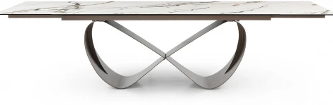 Стол ESF DT9305CI (200-300) белый керамика KL-188/золотая пудра/Керамика,Металл