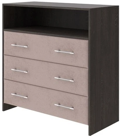 PROxSON Комод Varna (ЛДСП Кантербери+ткань Дуб Кантербери/Teddy Шоколадный бисквит) 90x40