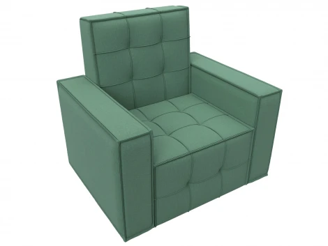 Кресло Лига-067 (ДВП,Дерево/Пластик/Рогожка/Зеленый) Лига Диванов 132289