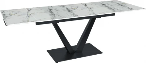 Стол раскладной Malibu (140+40+40), керамика глянцевая Ice Jade Top Concept (21782)