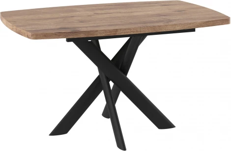 Стол Мебвилл Эдж, 130 Дуб Веллингтон/Чёрный