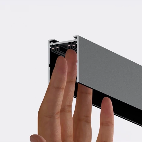 Шинопровод трехфазный накладной/подвесной Novotech Vector 135301 черный 3м IP20 90-240V