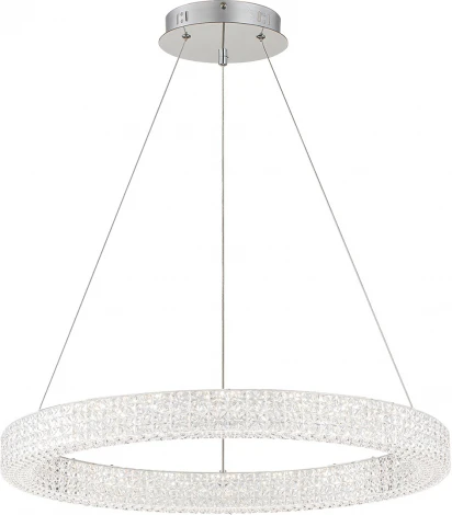 Подвесной светодиодный светильник Escada Biafo 10233/1LED 40Вт, металл/акрил, хром/прозрачный