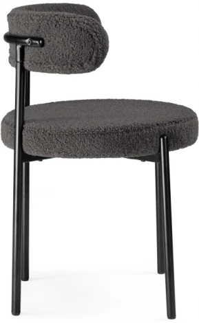 Стул Woodville на металлокаркасе Rudi dark gray / black 15603