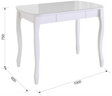 Кухонный стол Woodville Экстра (Массив березы, Белый) 454596