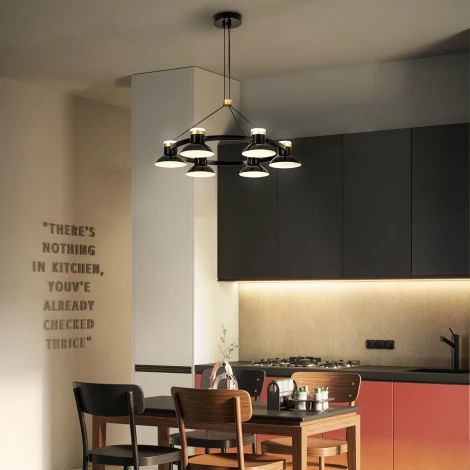 Подвесная люстра большая Favourite Tatti 4516-6P (LED, 220V, на тросе)