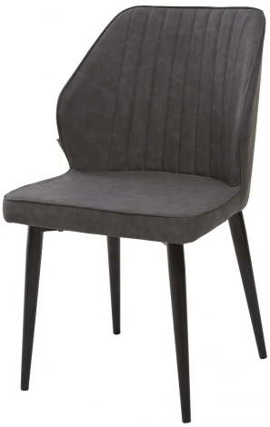 Стул SEATTLE RU-08 антрацит экокожа / черный каркас М-City