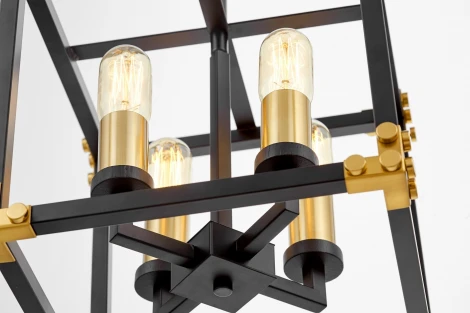 Подвесная люстра Lumina Deco LDP 1140-4 BK+MD (220V)