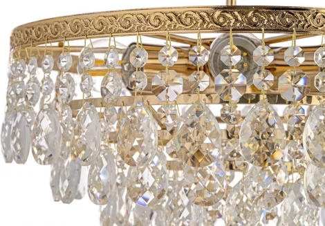 Потолочная люстра на штанге Arti Lampadari Castellana Gold Castellana E 1.3.38.608 G (220V, хрусталь)