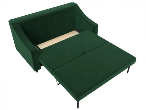 Диван прямой Лига-071 (ЛДСП,Брус,Фанера/Дерево/Велюр/Зеленый) Лига Диванов 129765