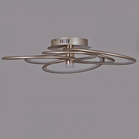 Потолочный светильник светодиодный с пультом и ночным режимом Reluce 09246-0.3-3+3 Champaign silver (Умный дом) (220V)