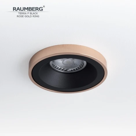 Встраиваемый светильник Raumberg Terra F TerraFBk\RGd Black\Rose Gold