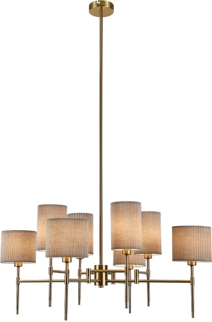 Потолочная люстра на штанге (13033/8R Brass) Indigo Plisse V000537 (220V)