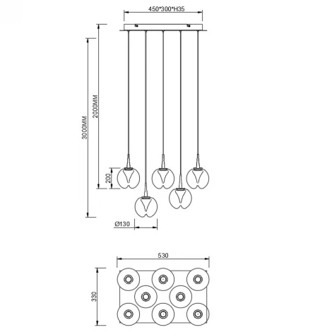 Подвесной светильник светодиодный Mantra Andromeda 9081