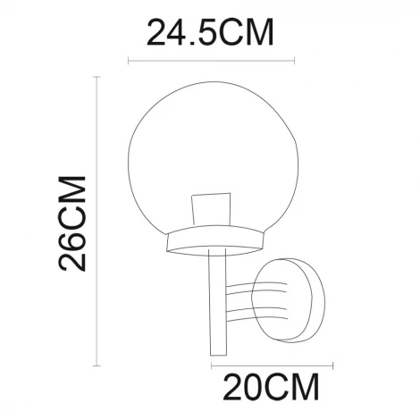 Настенный фонарь уличный Arte Lamp Gazebo A8365AL-1SS