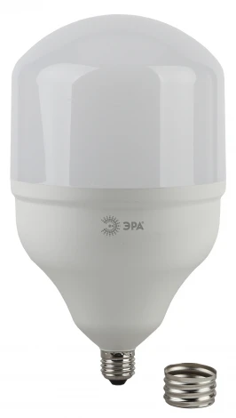 Лампочка светодиодная E27 с переходником на E40 65W ЭРА LED POWER T140-65W-6500-E27 с переходником на E40/E40