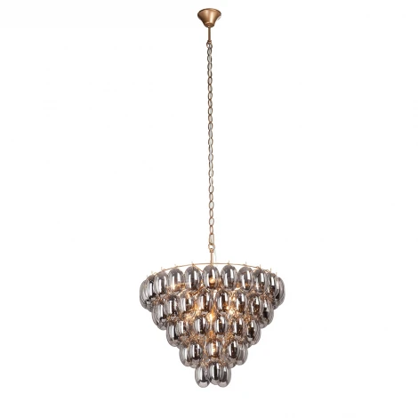Подвесная люстра каскадная Vitaluce V5343-7/5+5+1 (220V, хрусталь, на цепи)