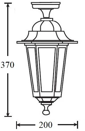 Потолочный светильник уличный Oasis Light PETERSBURG EM 79805EMA Bl (220V, фонарь, IP44)