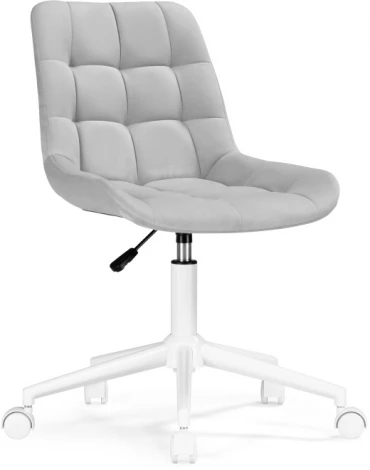 Компьютерное кресло для оператора Woodville Честер (Металл/Велюр, Белый/Серый) 533177