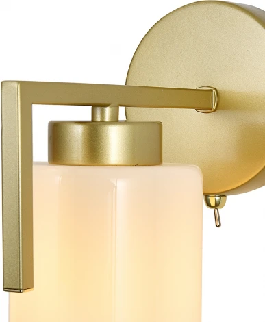 Бра Escada Style 1142/1 Gold 1x60Вт E27, металл/стекло, золото/матовый, с выключателем (220V)