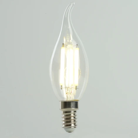 Лампа светодиодная филамент C35T свеча на ветру 8W 175-265V E14 4000К Feron LB-1218 51266