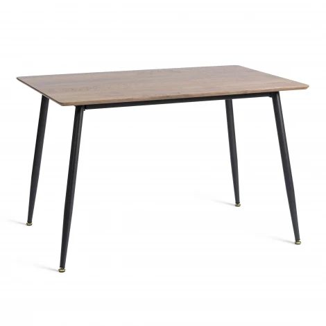 Стол обеденный Birkhall/Биркхолл МДФ/металл, дуб состаренный/черный, 120х80х75(+1)см Tetchair 25685