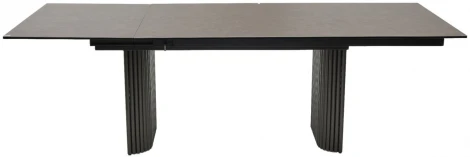 Стол M-City RAGNAR 180 цвет 1697 Коричневая кожа, керамика / Темно-серый каркас