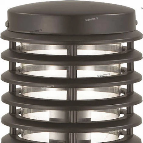 Столб уличный Horoz Palmiye, 1 плафон, черный с прозрачным