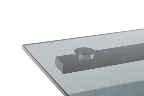 57EL-11011 Стол журнальный приставной серый, стекло тонированное 50*50*50см Garda Decor