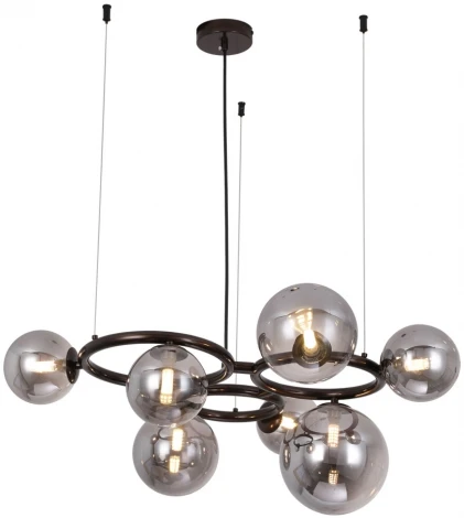 Подвесной светильник Lussole Downey LSP-8805 (220V, на тросе, шарики, молекулы)
