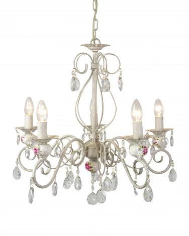 Подвесная люстра Abrasax MDK9431/5AWhite (220V, на цепи, свеча)