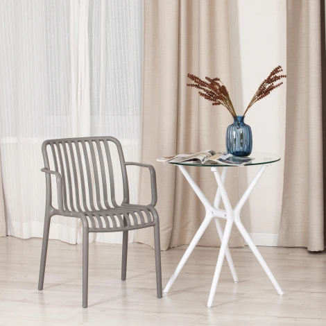 Обеденный стул Tetchair LANCASTER (Пластик/Cерый) 19405