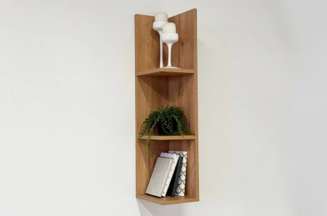 Рич Полка навесная 2 Mebelson (ЛДСП/Дуб крафт золотой) арт.174977,2553