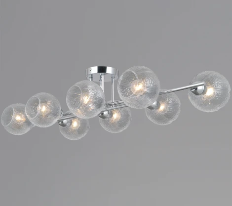 Потолочная люстра на штанге ILLUMICO IL0701-8CSQ-24 CR ARIES