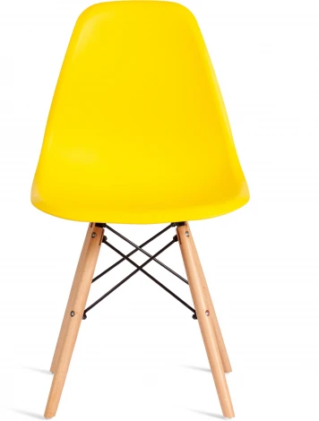 Стул CINDY (EAMES) (mod. 1801) / 1 шт. в упаковке (Дерево бук,Металл,Пластик /Желтый )