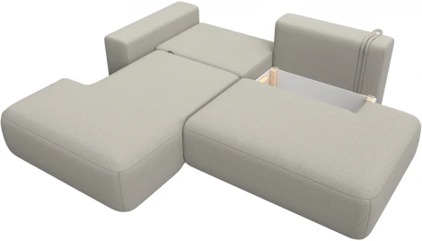 Диван угловой Лига-036 НПБ Модерн левый угол Лига Диванов (Рогожка) арт.125472L