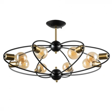 Потолочная люстра на штанге Arte Lamp Glasgow A1963PL-8BK (220V)