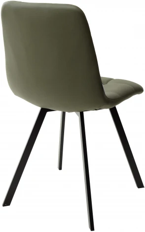 Стул CHILLI SQUARE HK017-22 серо-эвкалиптовый, PU / черный каркас М-City