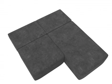 Диван угловой модульный Лига-060 НПБ угол универсальный (ЛДСП,Брус,Фанера/Пластик/Велюр/Темно-серый) Лига Диванов 129508