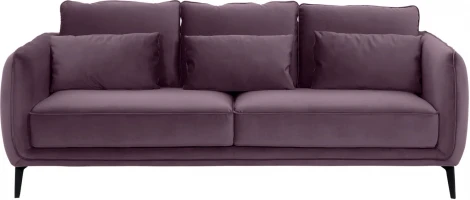 Диван Amsterdam трехместный ОГОГО (арт.664753), (Ткань/Фиолетовый)