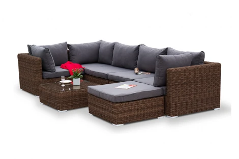 Журнальный столик плетеный, цвет коричневый 4SIS Лунго YH-S4019G brown