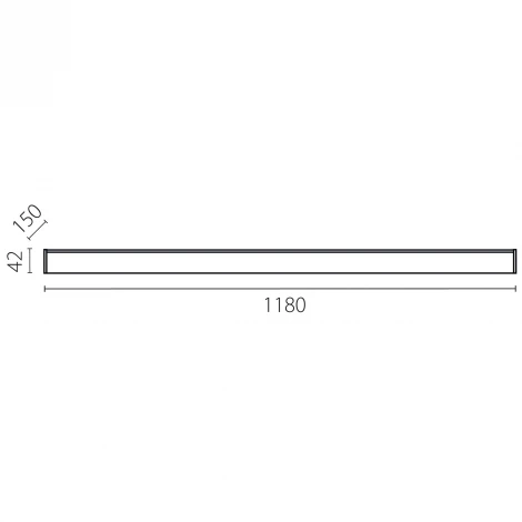 Настенный светильник светодиодный линейный 32W 2200Lm 120G Lightstar Trito Base 457467