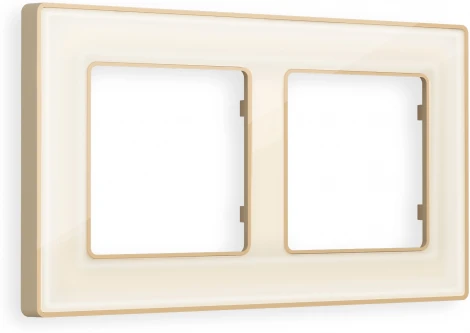 Рамка Ambrella Volt ALFA Arctic (Бежевый Стекло органическое/Шампань) 2-ая AF580342