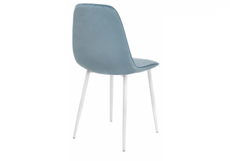 Стул Woodville на металлокаркасе Capri blue / white 11840