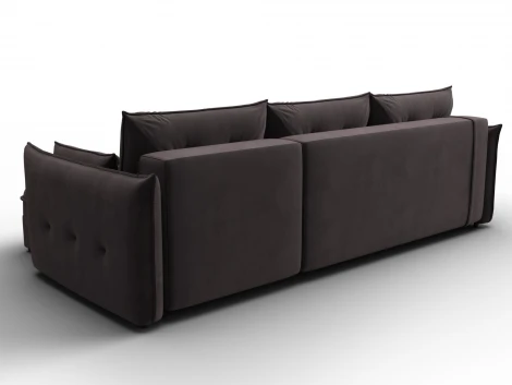 Диван угловой Лига-100 НПБ угол универсальный (ДСП,Фанера/Пластик/Велюр/Коричневый) Лига Диванов 133682