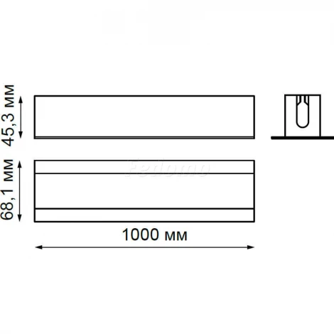 Профиль встраиваемый Novotech Sabro 358090